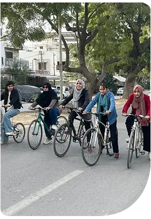 WSF Karachi public photo illustrating life on two wheels